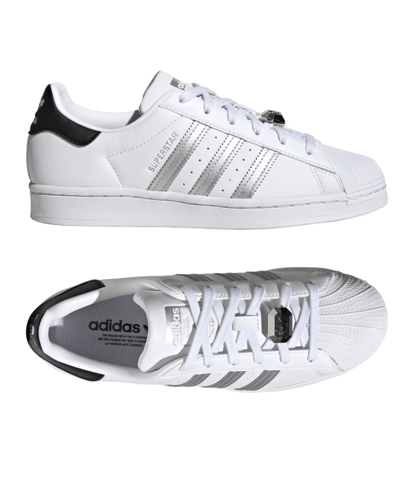 adidas Originals Superstar Damen Weiss Silber - weiss