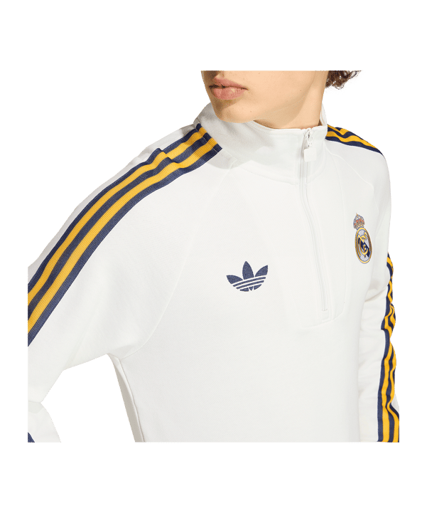 adidas Real Madrid OG Half Zip Top Weiß - weiss