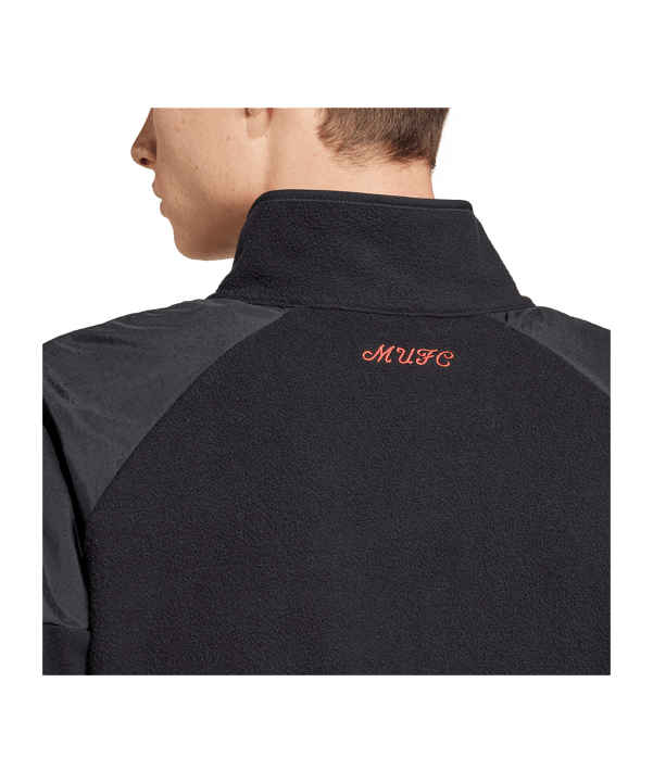 adidas Originals Manchester United Polarfleece Sweatshirt Schwarz - schwarz