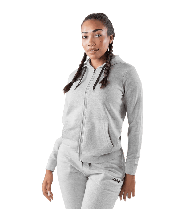 JAKO Base Giacca con cappuccio Donna Grigio C041 - grigio
