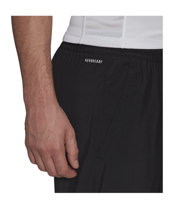 adidas 3 Stripes Tennis Short Schwarz Weiss - schwarz