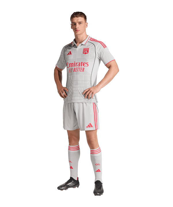adidas Olympique Lyon Trikot 3rd 2025/2026 Grau - grau