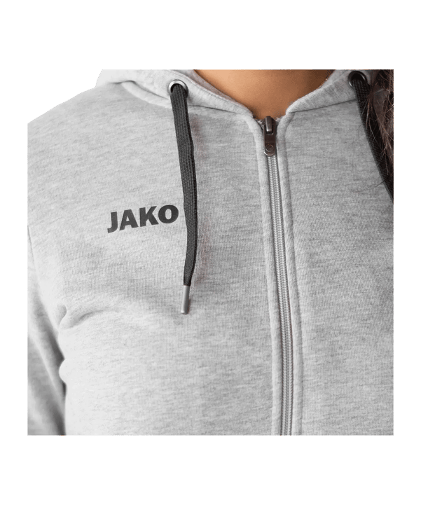 JAKO Base Giacca con cappuccio Donna Grigio C041 - grigio