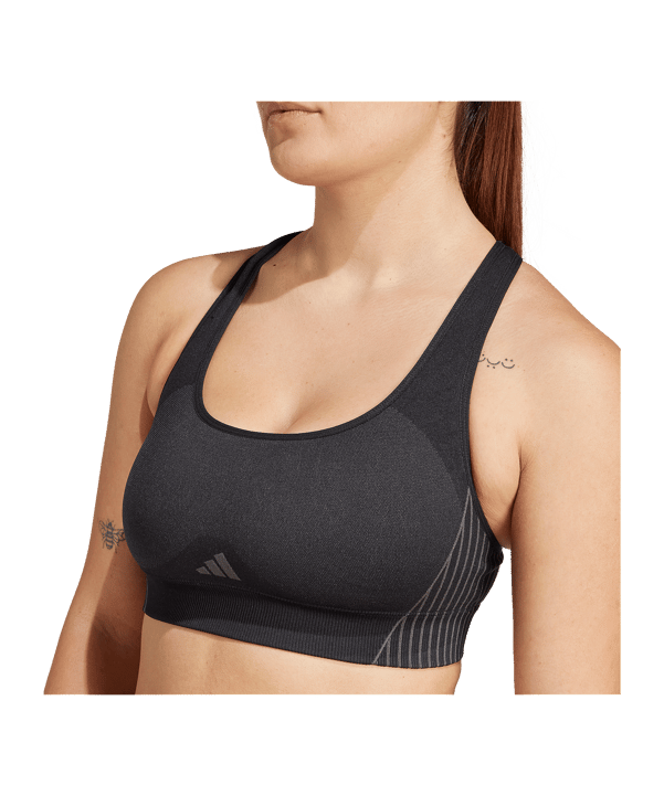adidas Aeroknit Sport-BH Schwarz - schwarz