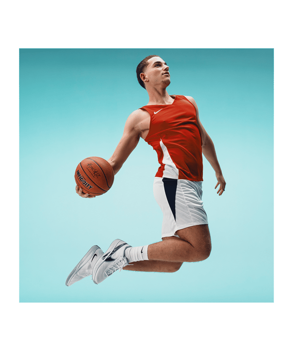 Nike Team Basketball Stock Trikot Rot Weiss F657 - rot