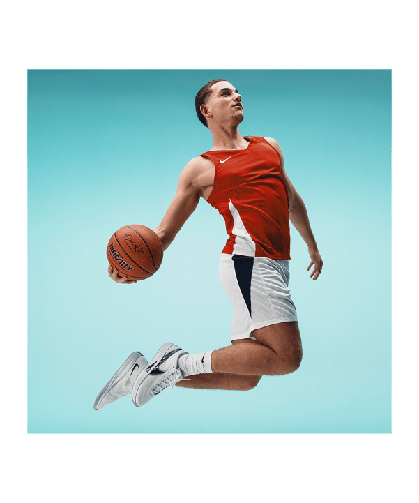 Nike Team Basketball Stock Maglietta Rosso C657 - rosso