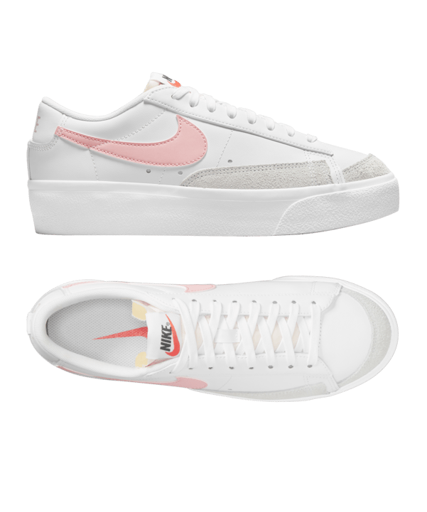 Nike Blazer Low Platform Damen Weiss Pink F103 - weiss