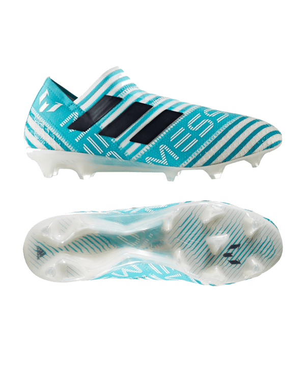 adidas NEMEZIZ 17+ 360Agility FG Weiss Blau - weiss
