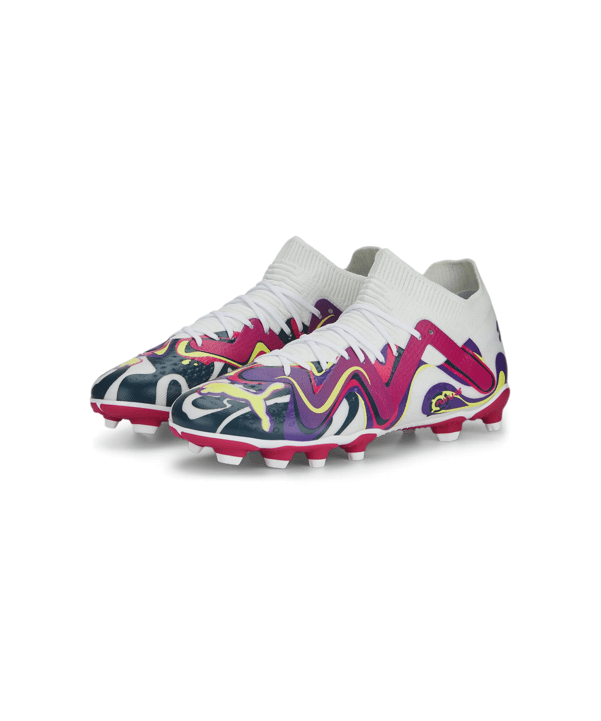 PUMA FUTURE Match FG/AG NJR Creativity Jr Kids Weiss Lila F01 - weiss