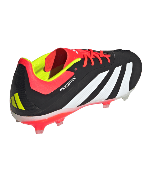 adidas Predator Elite FG Solar Energy Kids Schwarz Weiss Rot - schwarz