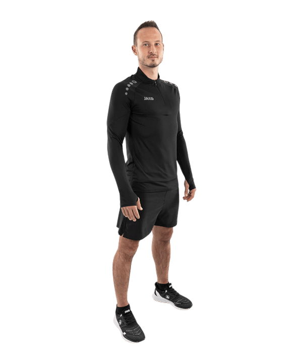 JAKO ZipTop Light Flow Sweatshirt Noir C800 - noir