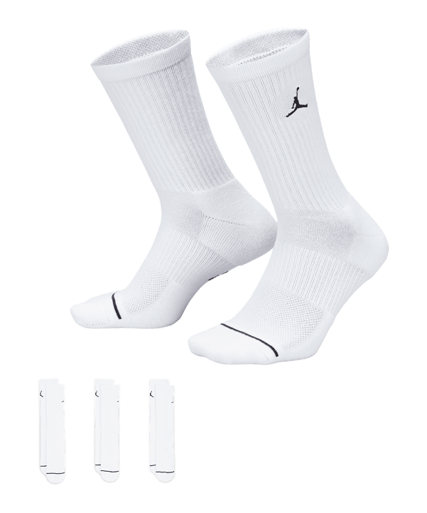 Jordan Everyday Crew Socken 3er Pack Weiss F100 - weiss