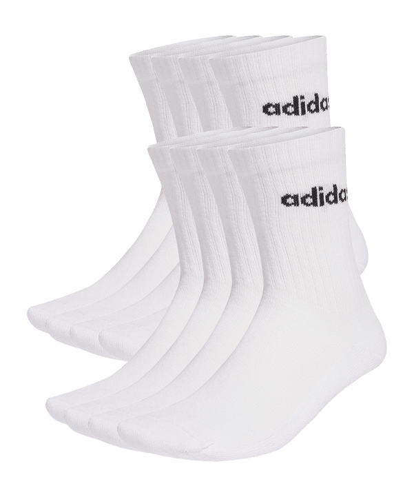 adidas Linear Crew 10er Pack Socken Weiß - weiss