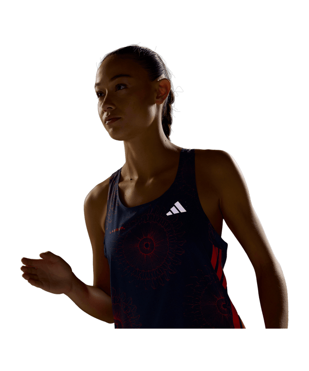 adidas Adizero Labrum Singlet Canottiera Donna Blu Scuro - rosso