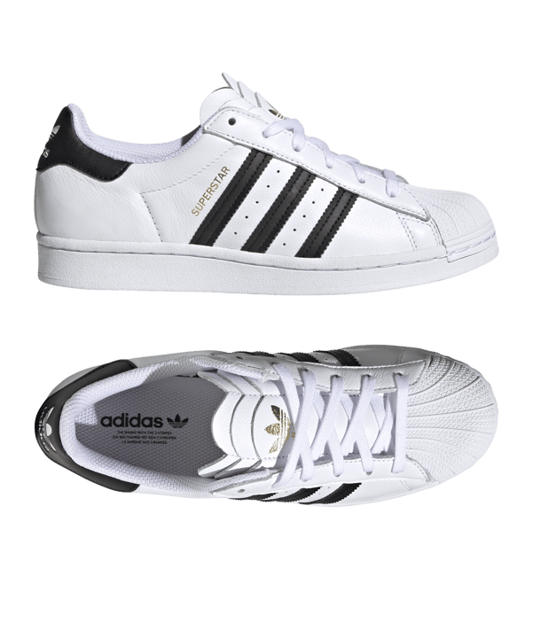adidas Originals Superstar Damen Weiss Schwarz - weiss