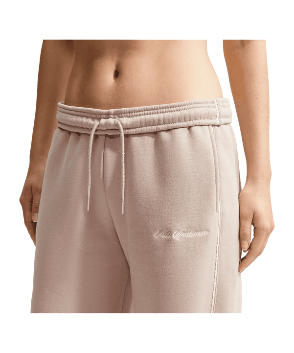Nike Studio Fleece Scallop Broek Dames Bruin K236 - bruin