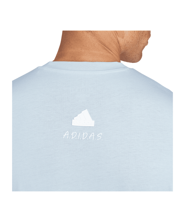 adidas All Day T-Shirt Blau - blau