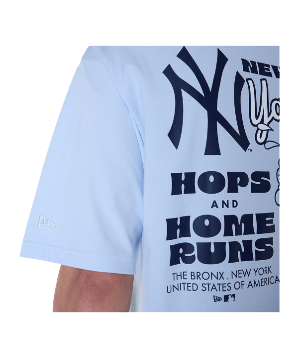 New Era MLB New York Yankees Food Graphic Oversized T-Shirt Blau - blau