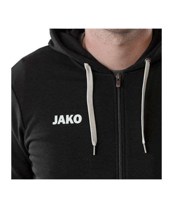 JAKO Base Jas met capuchon Zwart K008 - zwart