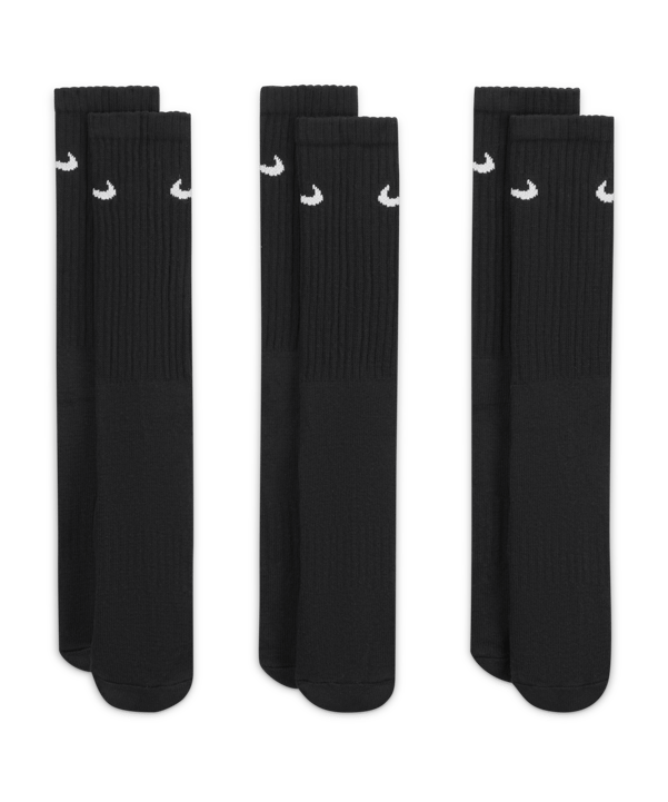 Nike Value Cushioned Crew 3er Pack Socken F001 - schwarz