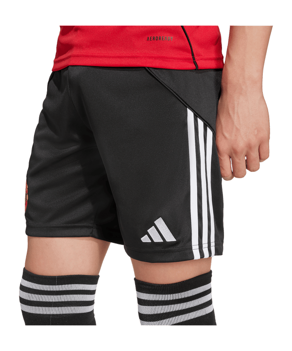 adidas Manchester United Short Home 2025/2026 Kids Schwarz - schwarz