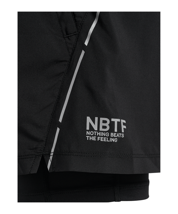 Newline Fast 2in1 Zip Pocket Short Damen Schwarz F2001 - schwarz