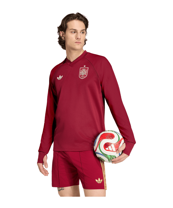 adidas FEF Spanien Prematch Sweatshirt WM 2026 Rot - rot