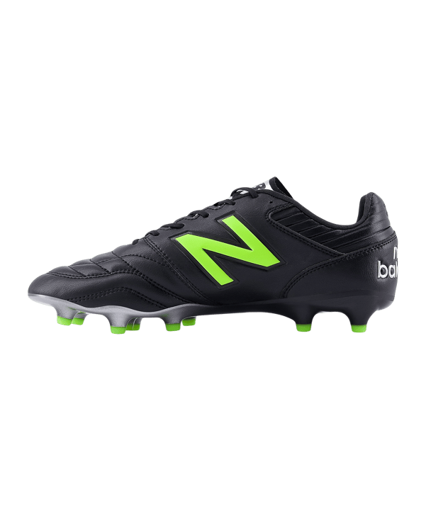 New Balance 442 Pro v2 FG Lime Light Schwarz - schwarz