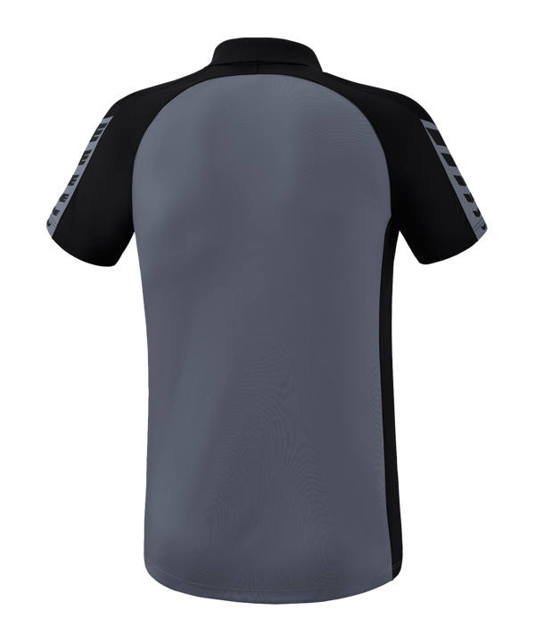 Erima Six Wings Poloshirt Grau Schwarz - grau