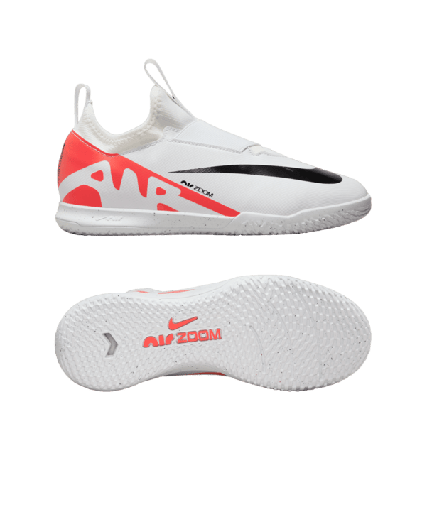 Nike Jr Air Zoom Mercurial Vapor XV Academy IC Halle Ready Kids Rot Weiss Schwarz F600 - rot