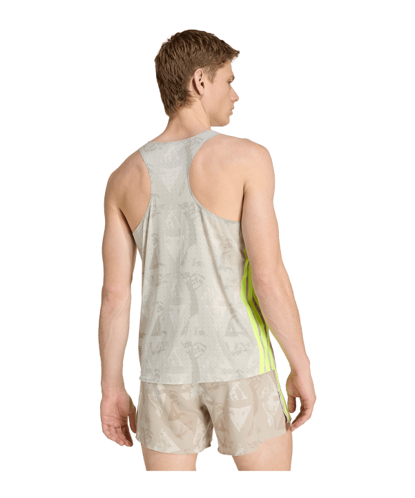 adidas Adizero Labrum Singlet Canottiera Beige - beige