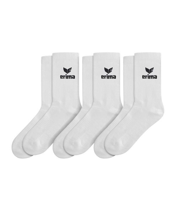 Erima Sport 3Pack Sokken Wit Knewwhite - wit