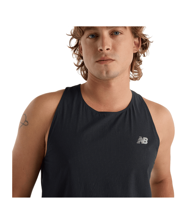 New Balance Race Day Ultra Light Tanktop Schwarz - schwarz