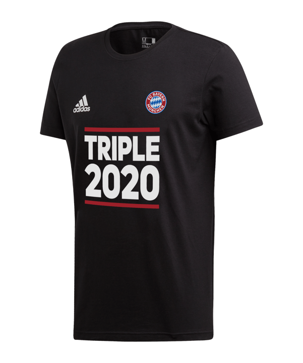 adidas FC Bayern München Triple 2020 T-Shirt Kids Schwarz - schwarz