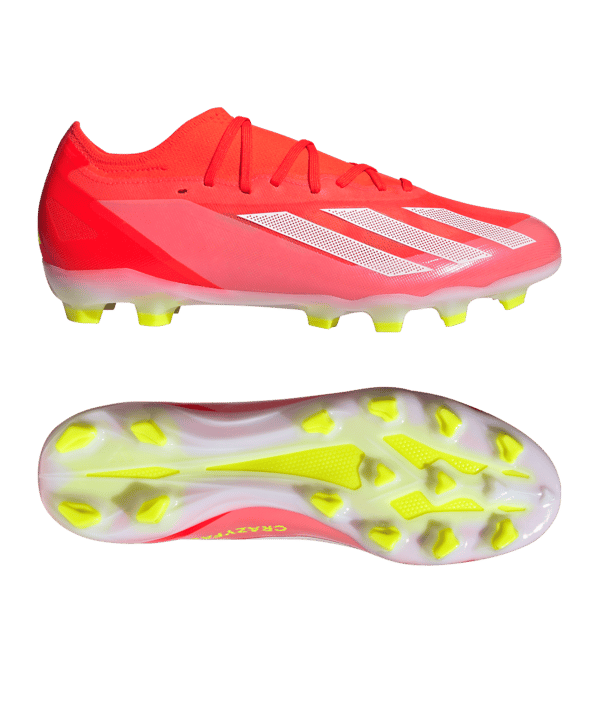 adidas X Crazyfast Pro FG Energy Citrus Rot Weiss Gelb - rot