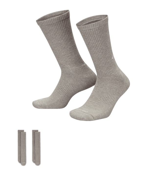 Nike Crew 2er Pack Socken Grau F063 - grau