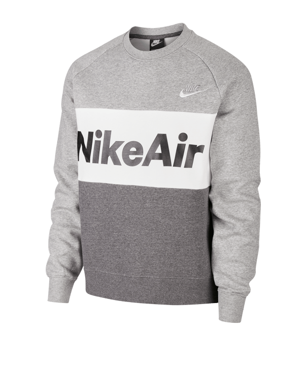 Nike Air Fleece Crew Pullover Grau F063 - grau