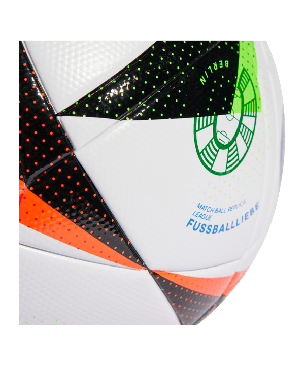 adidas Fussballliebe League Trainingsball EM 2024 Weiss Schwarz Blau - weiss