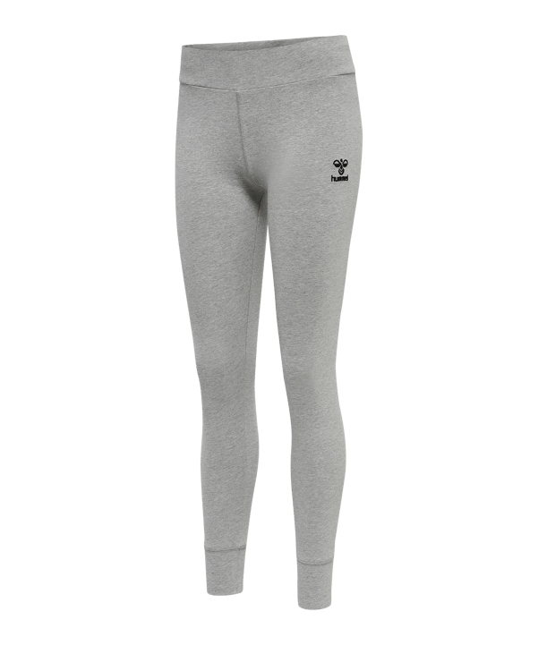 Hummel Move Grid Cotton Leggings Damen Grau F2006 - grau