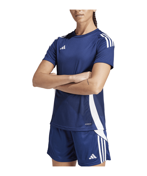 adidas Tiro 24 Trikot Damen Blau Weiss - blau