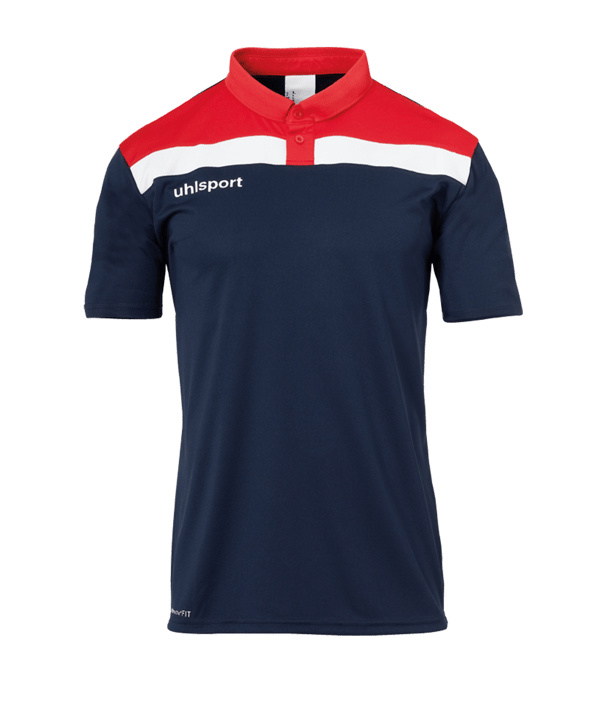 uhlsport Offense 23 Poloshirt Blau Rot F10 - blau