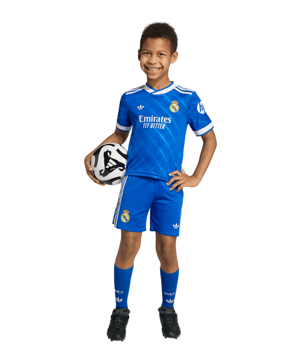 adidas Real Madrid Trikot Set 3rd 2025/2026 Kids Blau - blau
