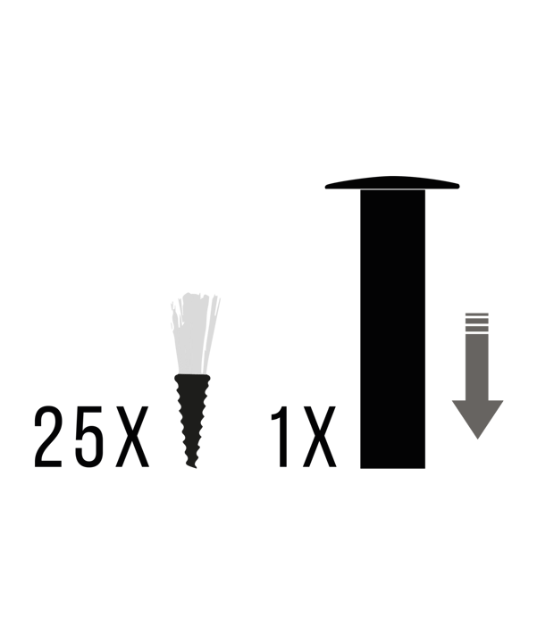 Cawila Einmesshilfe PITCH 25er Set Blau | Markierungshilfe für Fußballplätze - blau