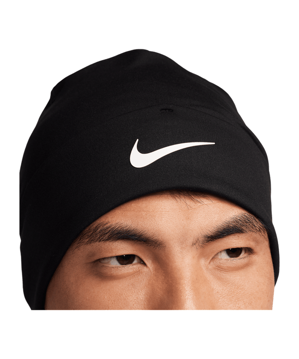 Nike Peak Standard Cuff Beanie Schwarz Weiss F010 - schwarz