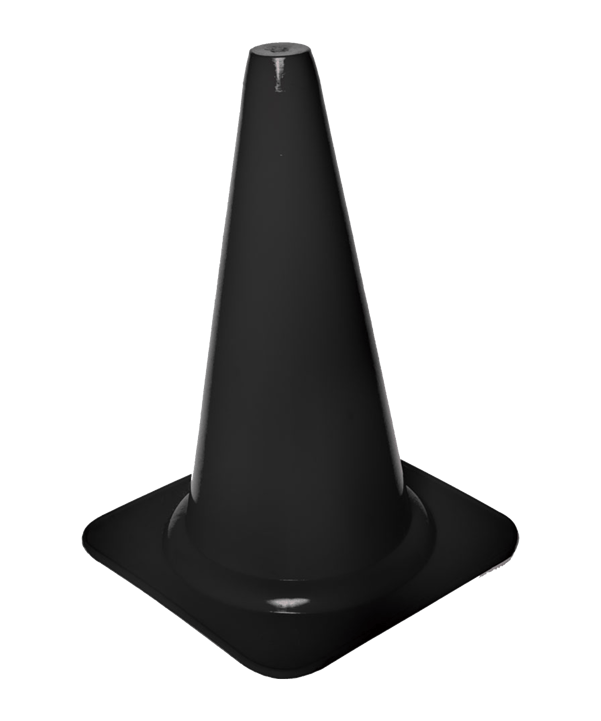 Cawila PRO Markierungskegel 40cm Schwarz - schwarz