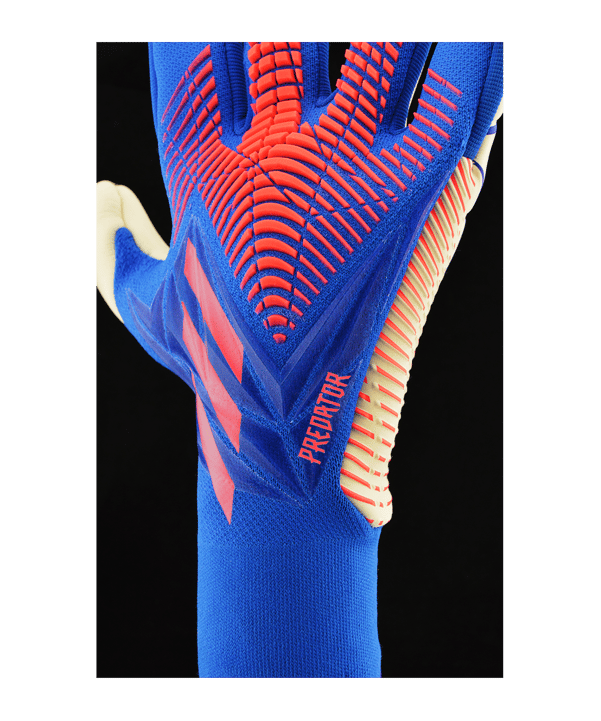 adidas Predator Pro Negative Cut Sapphire Edge Torwarthandschuhe Blau Rot - blau