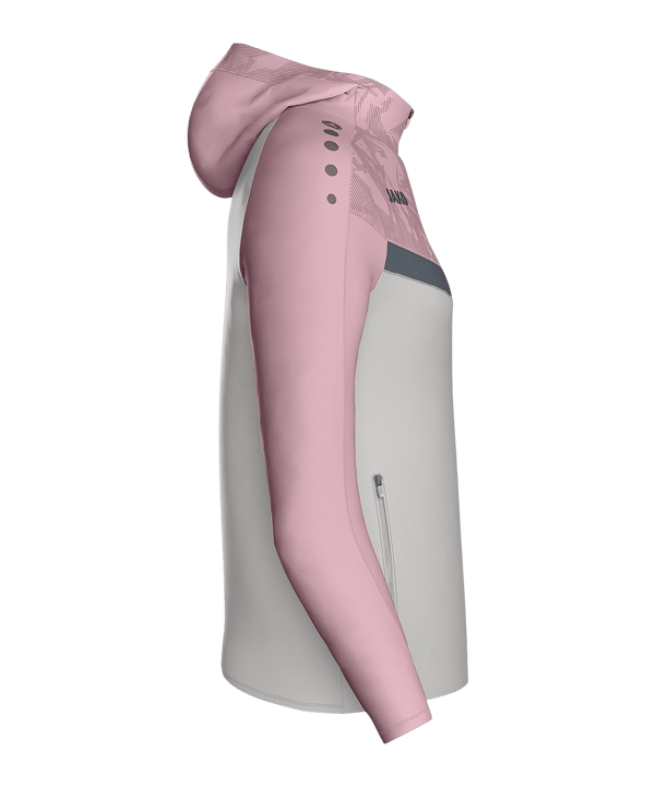 JAKO Icon Kapuzenjacke Damen Grau Pink F851 - rosa