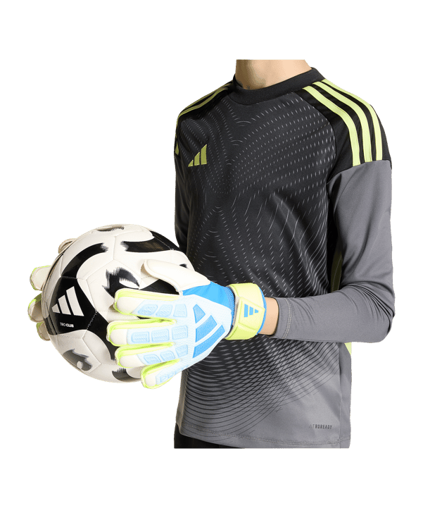 adidas Predator Match Fingersave Torwarthandschuhe Kids Blau - blau