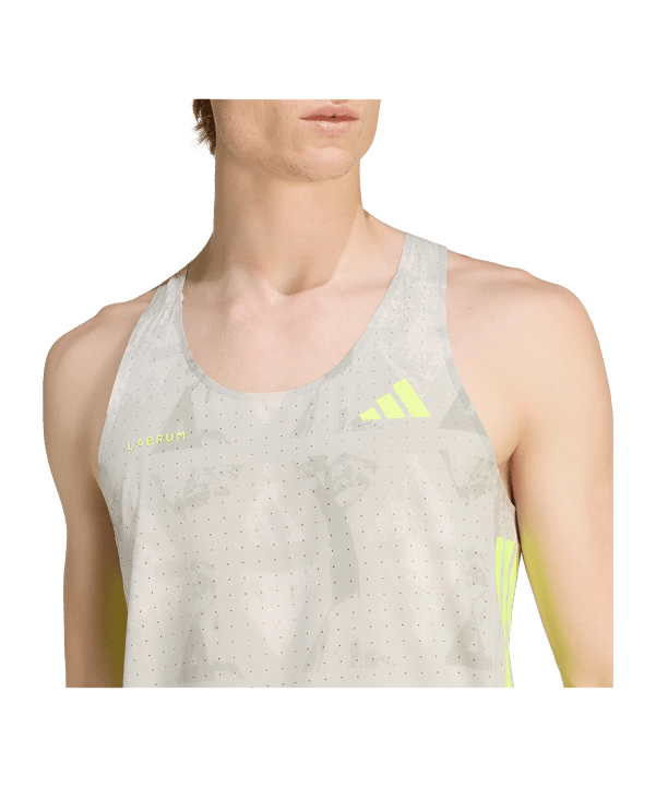 adidas Adizero Labrum Singlet Canottiera Beige - beige