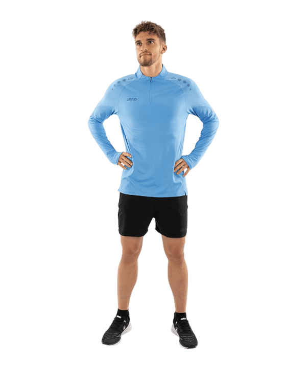JAKO ZipTop Light Flow Sweatshirt Blau F430 - blau